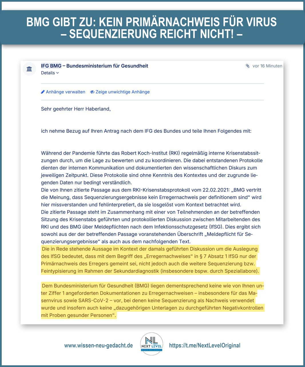 IFG-Antwort – Bundesministerium für Gesundheit