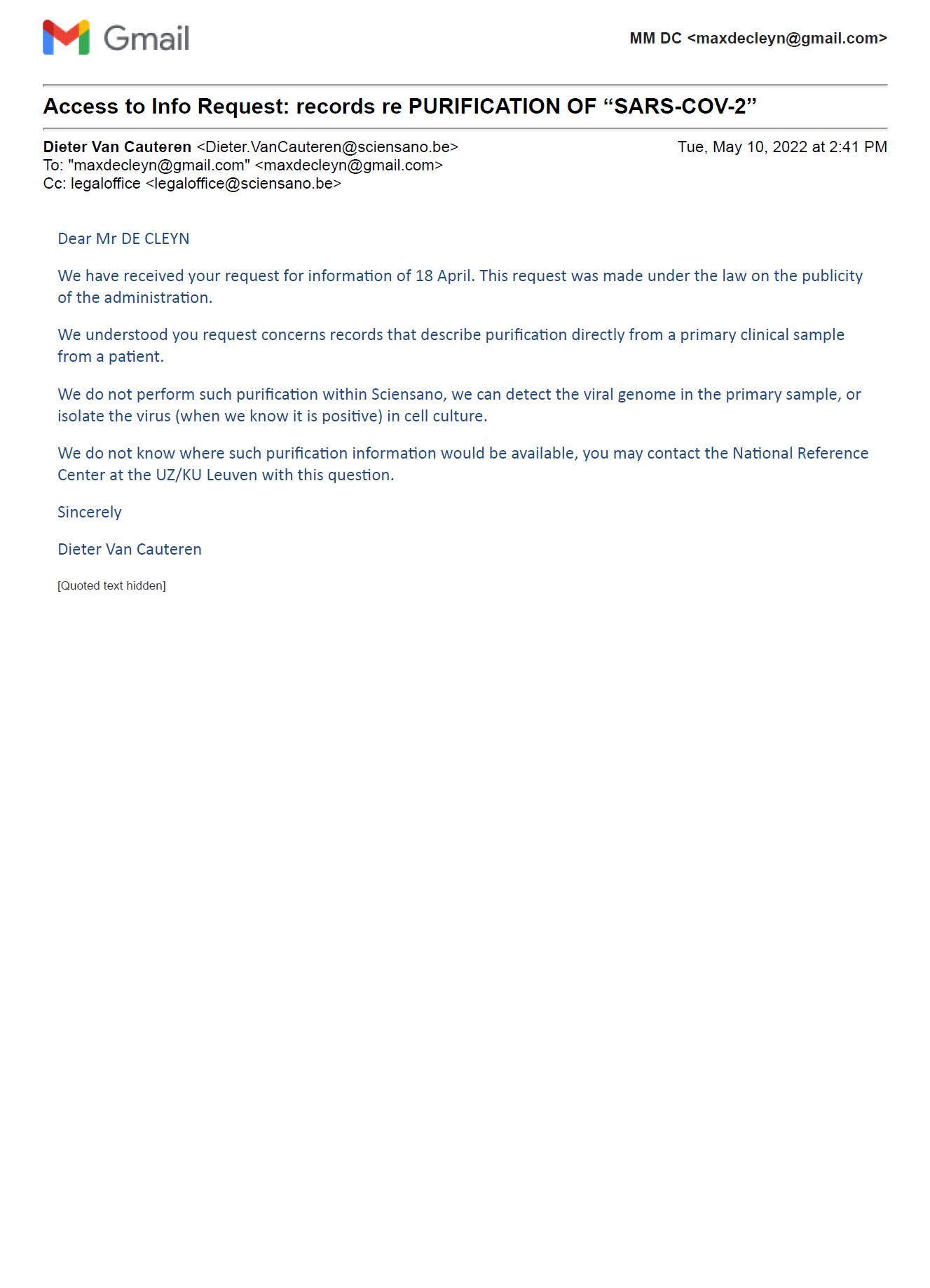 Sciensano FOIA-Antwort (4)