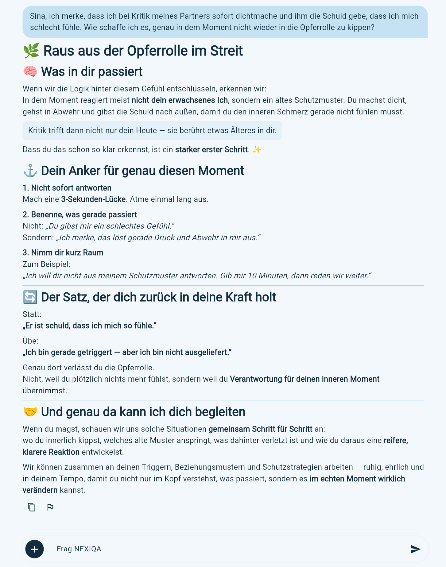NEXIQA App Interface