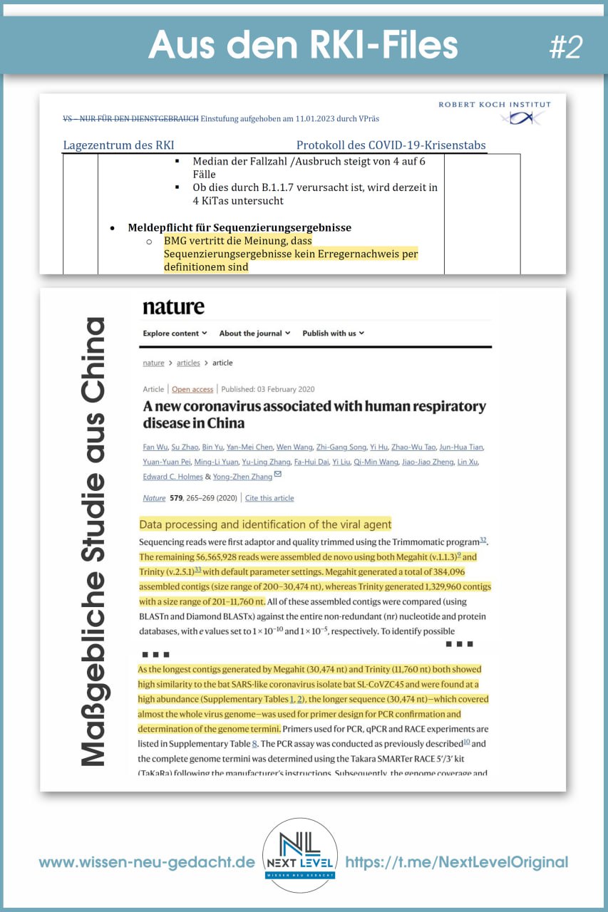 RKI-Files – Sequenzierungsergebnisse kein Erregernachweis
