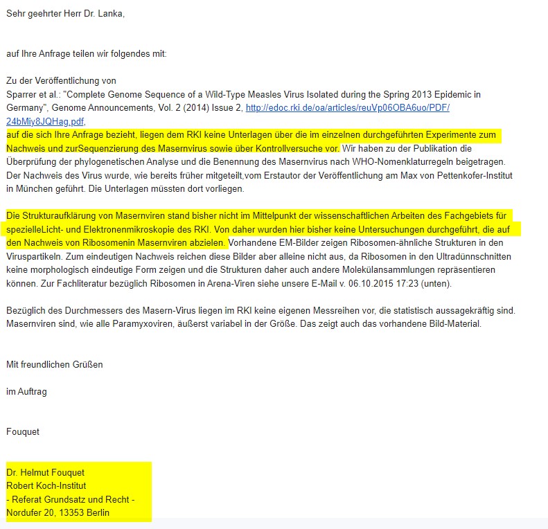 RKI-Schreiben an Dr. Stefan Lanka – Seite 2