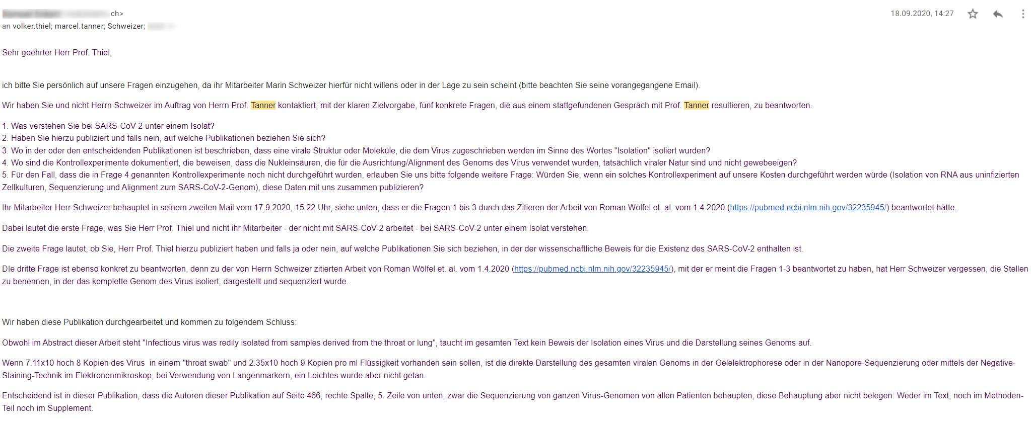 Schriftverkehr Thiel / Schweizer / Tanner – Seite 4