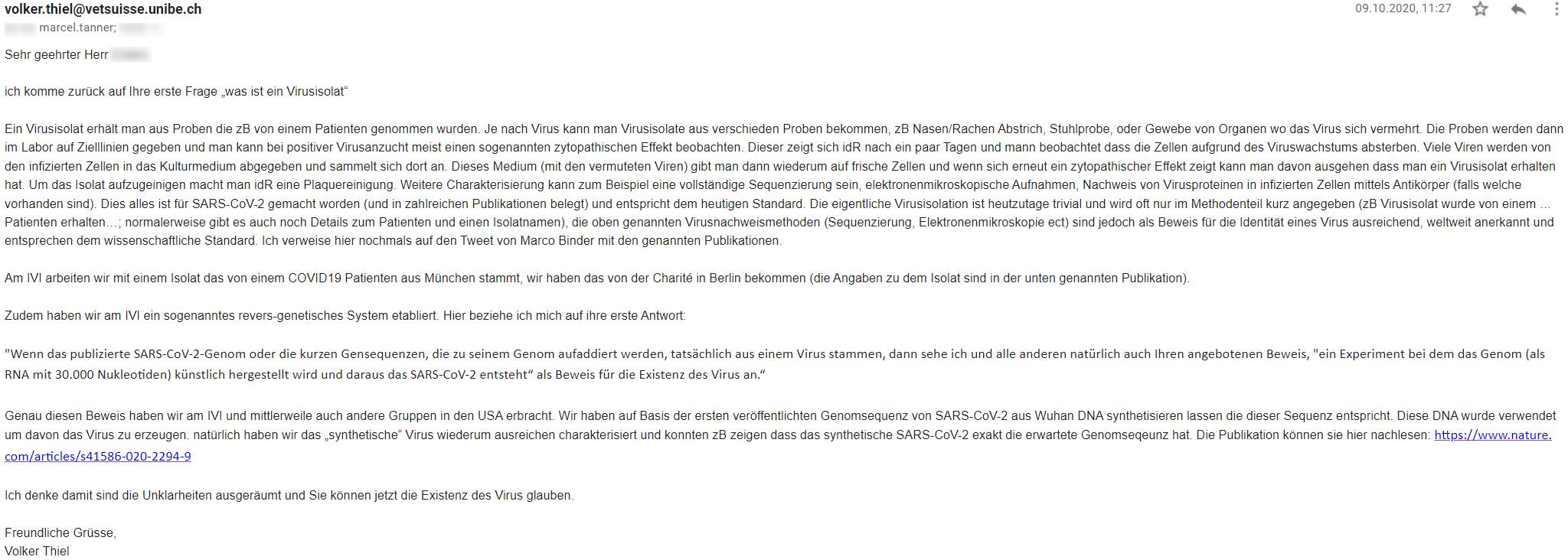 Schriftverkehr Thiel / Schweizer / Tanner – Seite 9