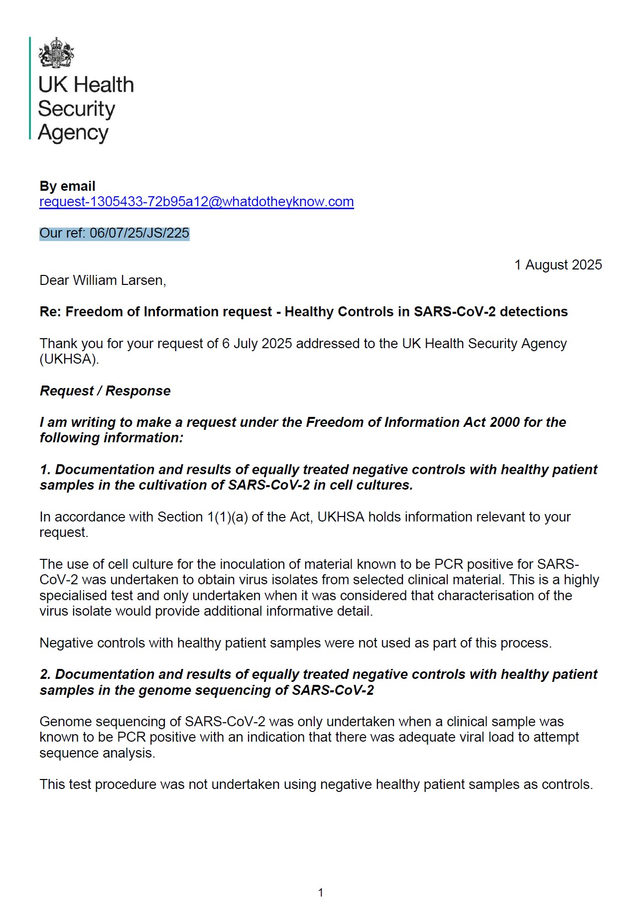 FOI-Antwort – UK Health Security Agency (1)