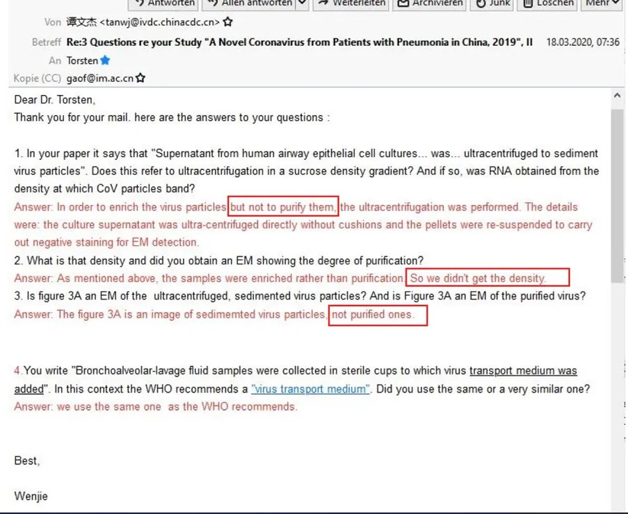 E-Mail-Korrespondenz – Wenjie Tan et al.