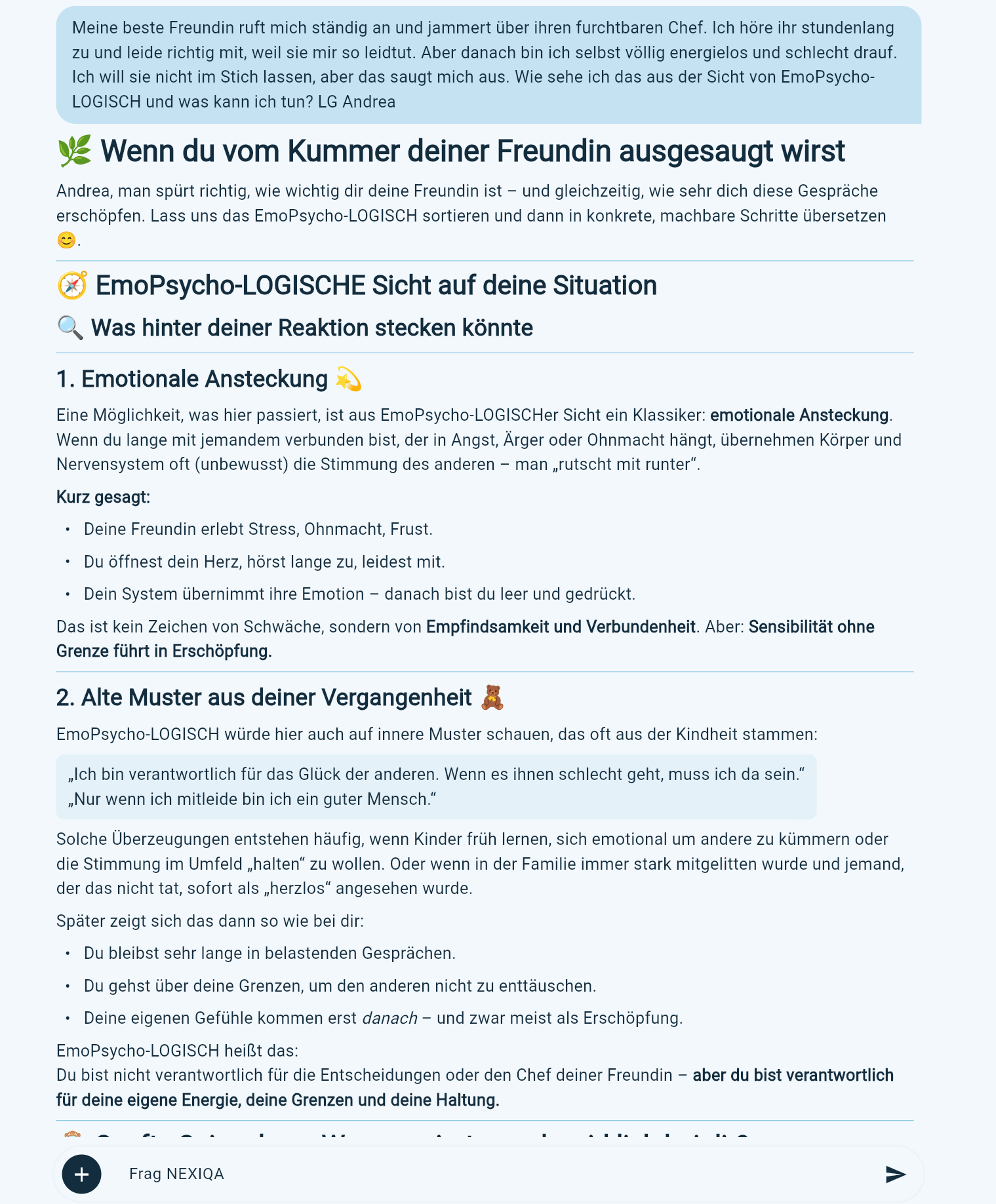 NEXIQA App Interface
