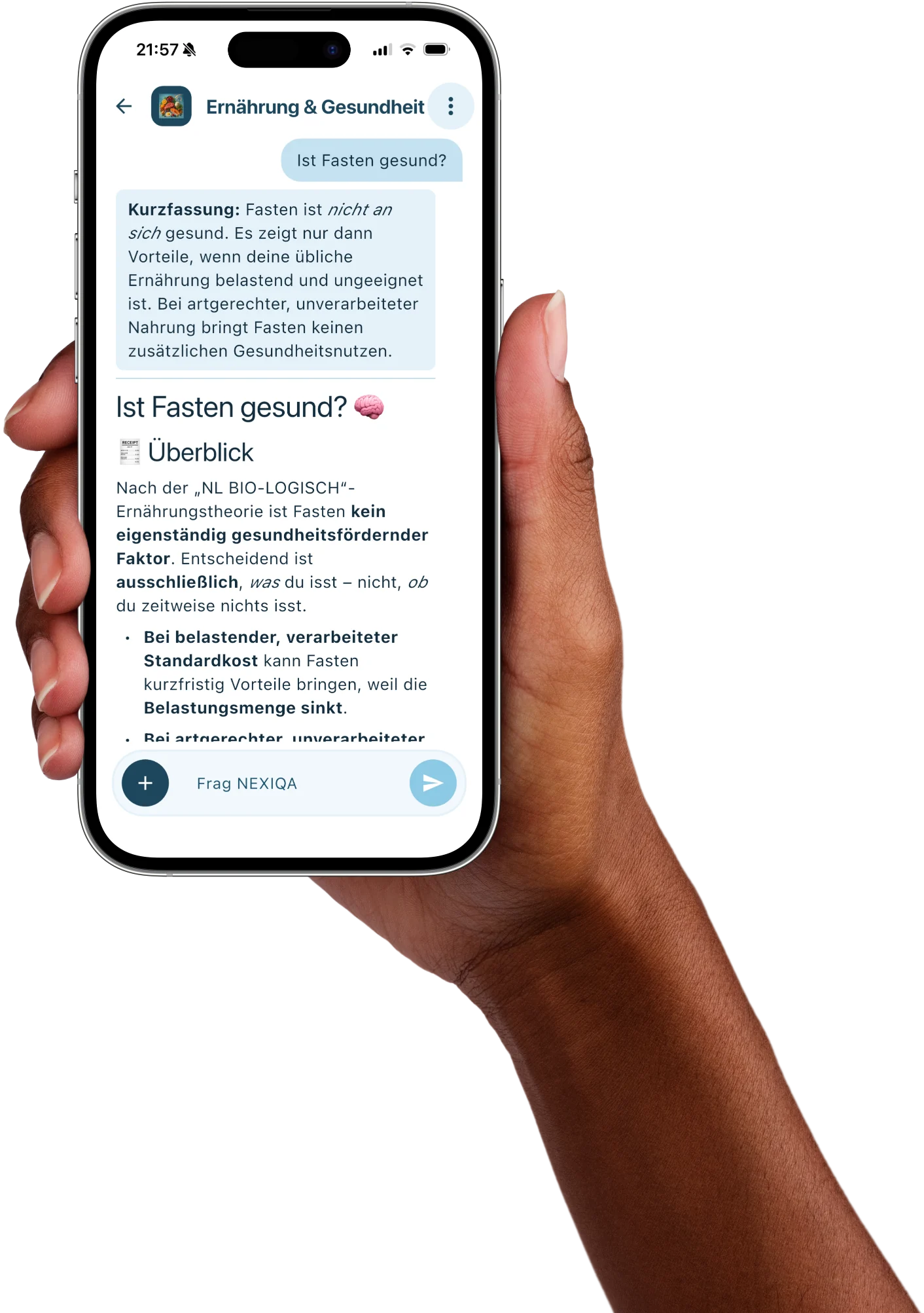NEXIQA App auf iPhone — Frag. Wisse.