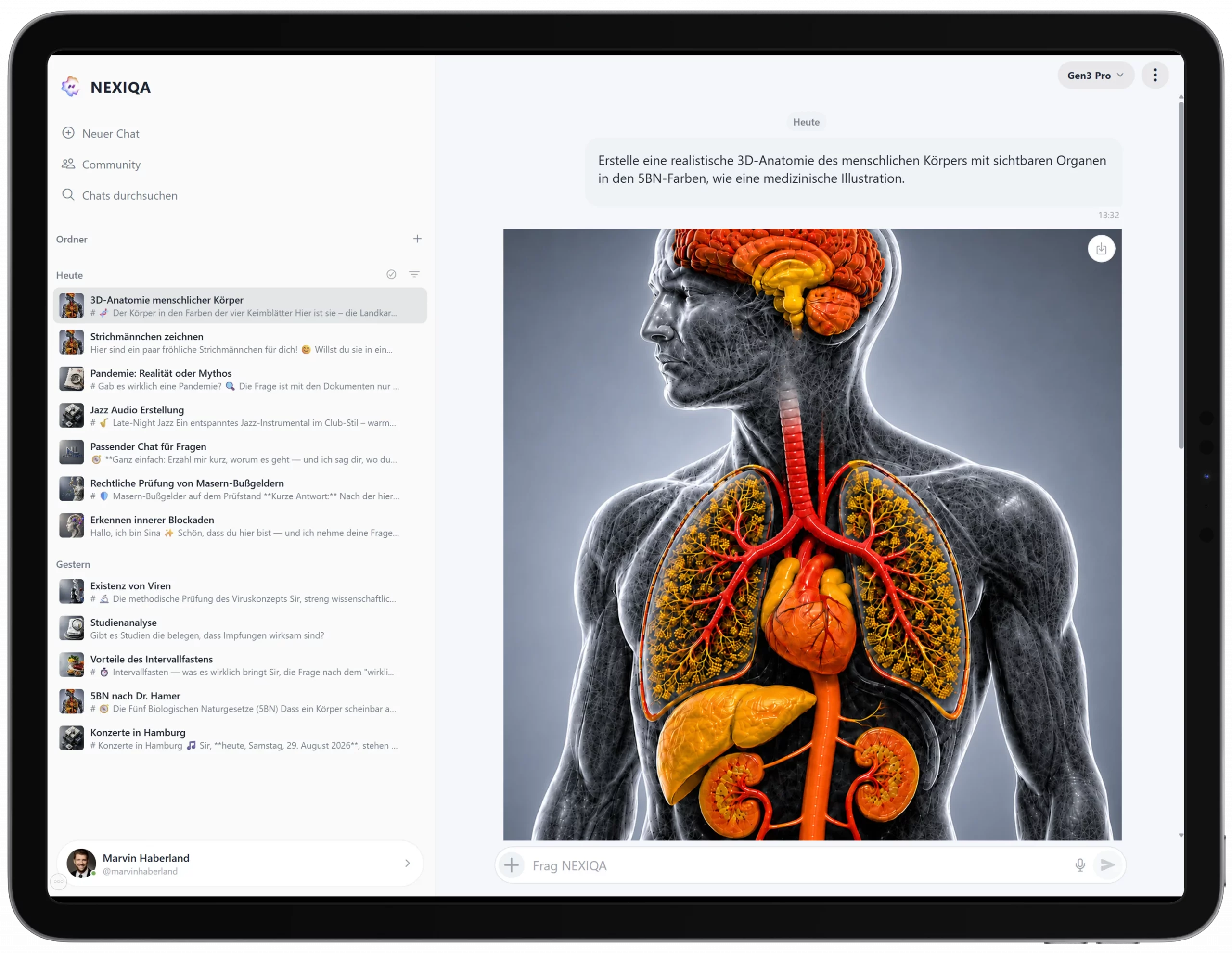 NEXIQA auf Tablet